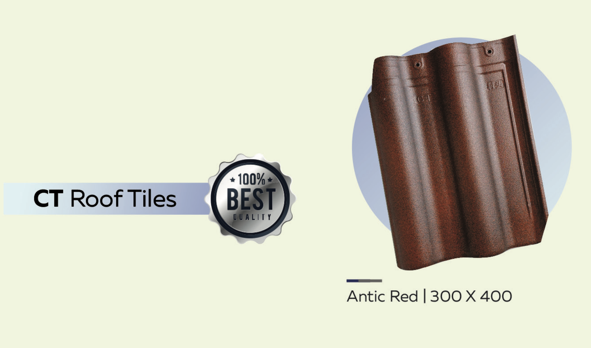 Eagle Roof Premium CT Series Roofing Tiles - Antic Red 300 x 400 mm - thumbnail 2
