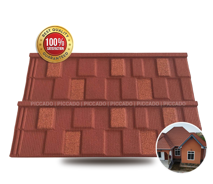Piccado Stone Coated Metal Roofing Tiles: Premium 50-Year Warranty Shingle & Bond Patterns - thumbnail 3