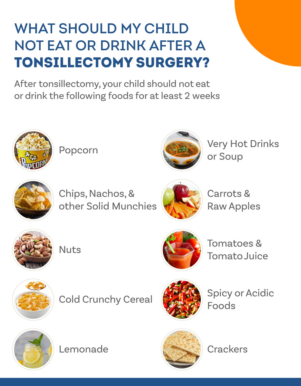 foods and drinks you should not give to your child after tonsillectomy 