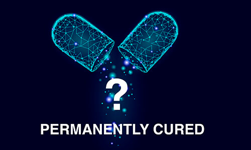 Pictorial representation of can piles be cured permanently