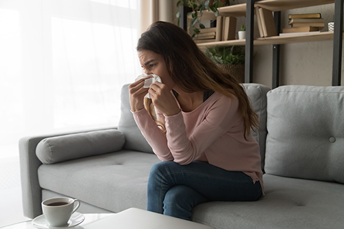 girl with nasal problems