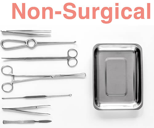 portraying nonsurgical method of bleeding piles