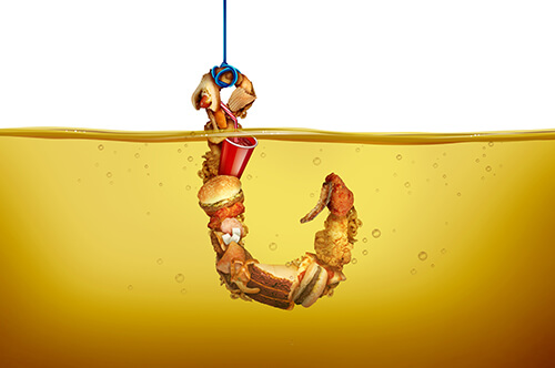 pictorial representation of oily food items