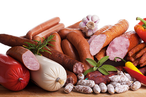 pictorial representation of processed meat