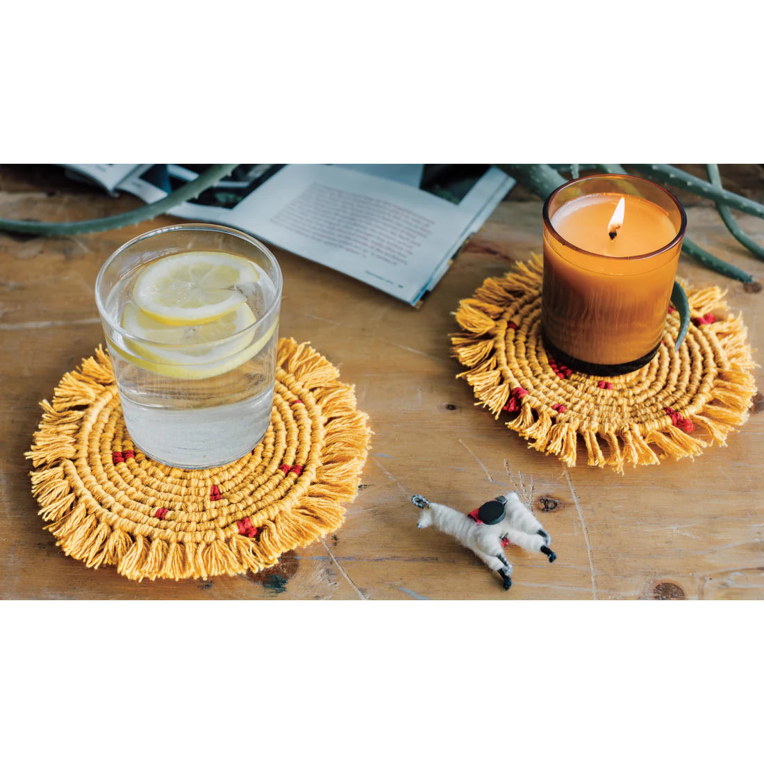 Macrame Coasters: Set of 4