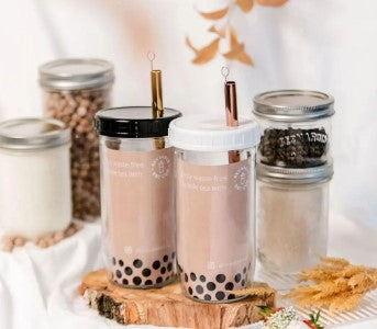 Reusable Bubble Tea Cup with Plastic Lid