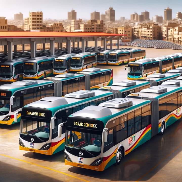 Senegal - lancement de la phase test du réseau BRT à Dakar et réception ...