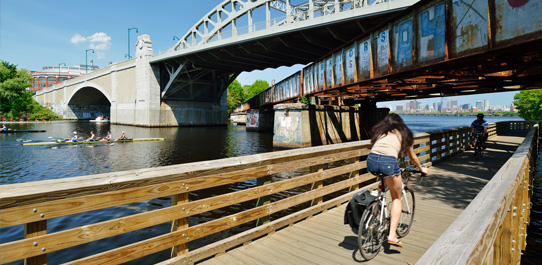 Biking in Boston