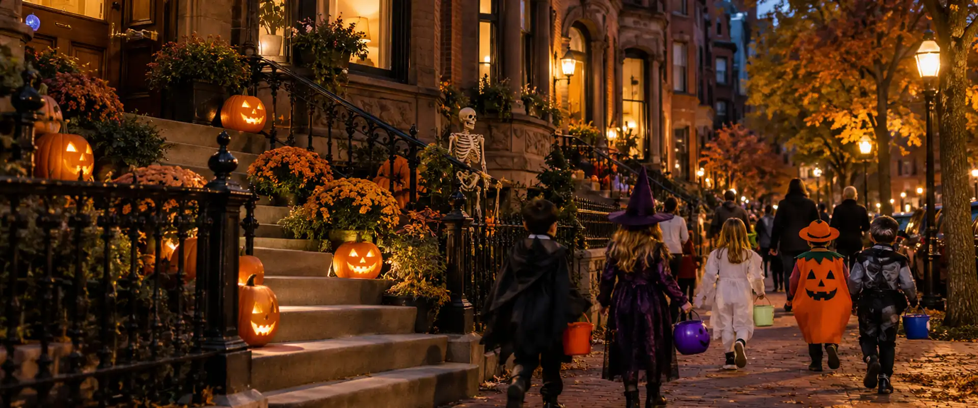 Trick or Treat in Boston on Halloween