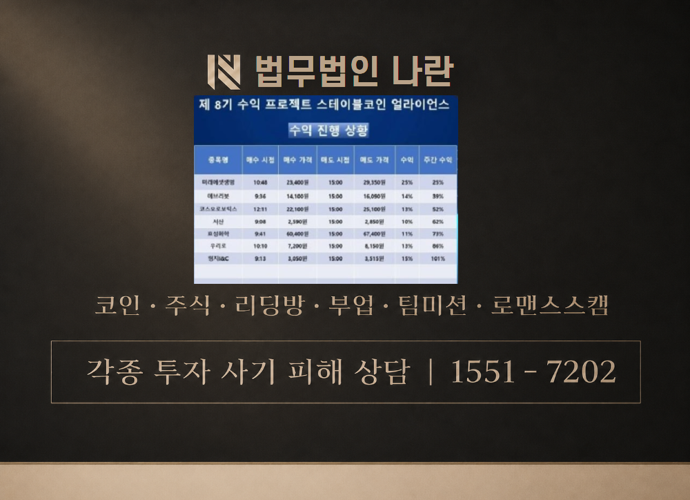 700%수익 프로젝트 사기 사칭 이미지
