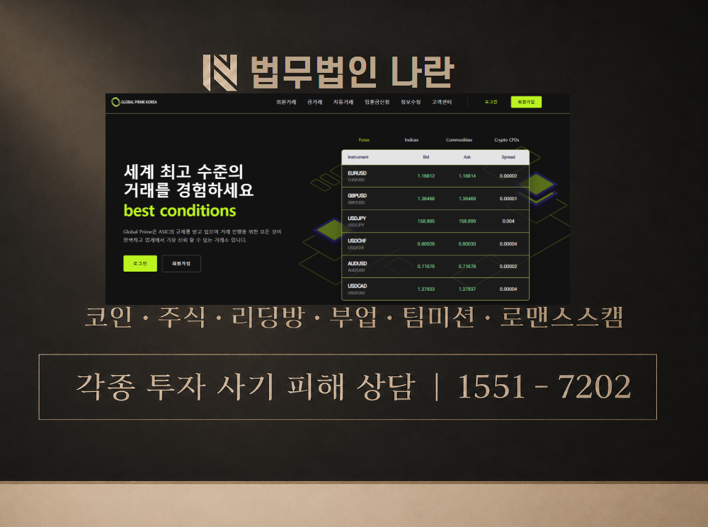 global-primekorea.com 사기 사칭 이미지