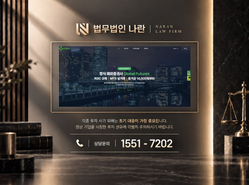 GlobalFutures 사기 사칭 이미지