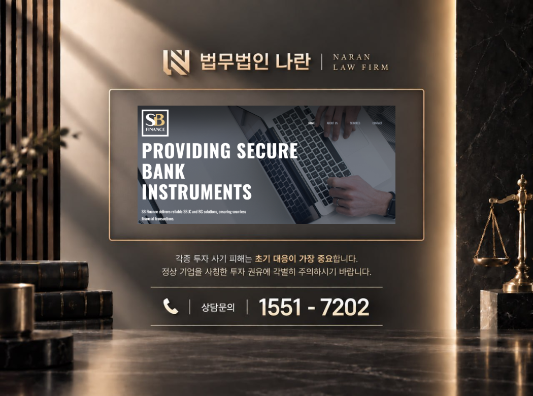 SB-finances 사기 사칭 이미지
