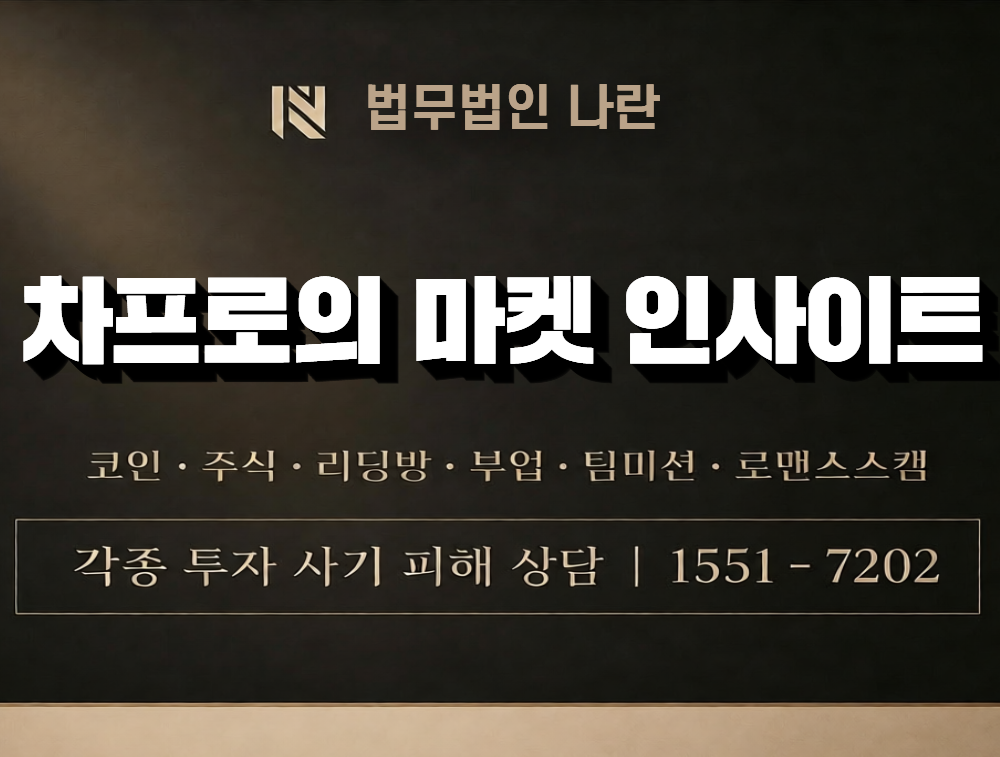 차프로의 마켓 인사이트 사칭 사기 이미지