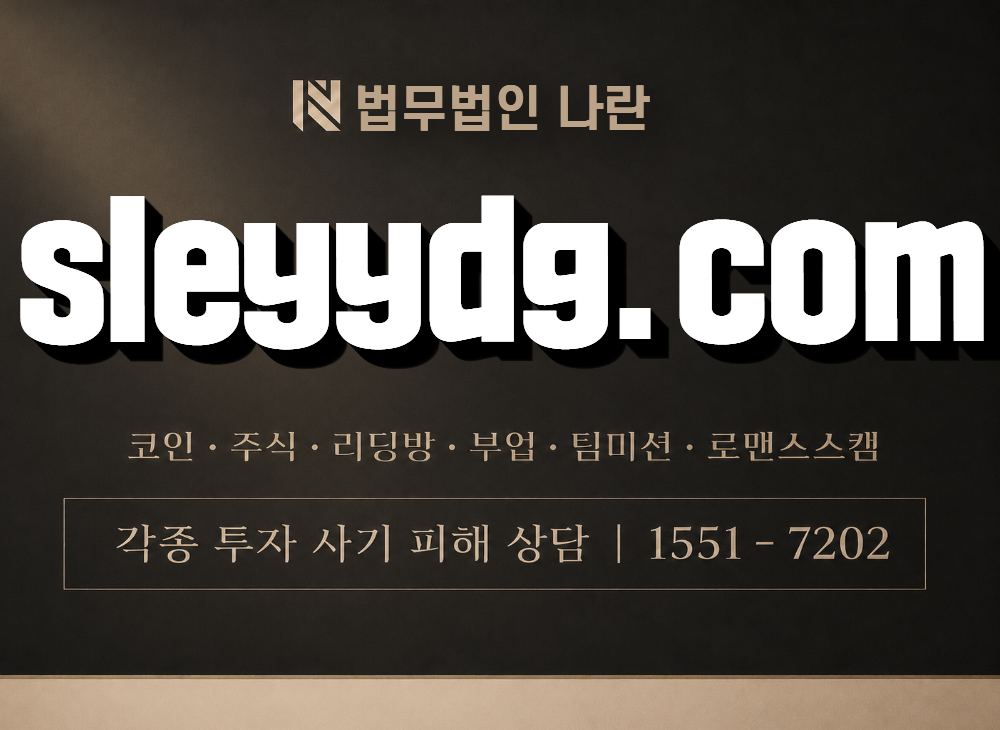 sleyydg.com 사기 사칭 이미지
