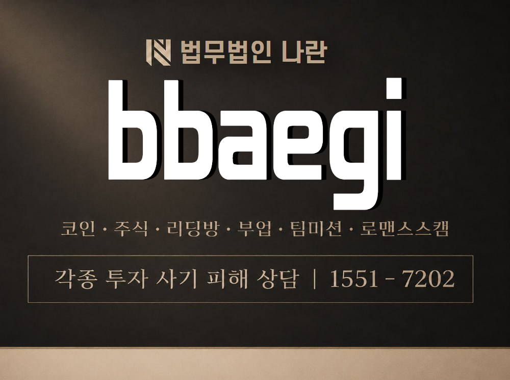 bbaegi 사기 사칭 이미지