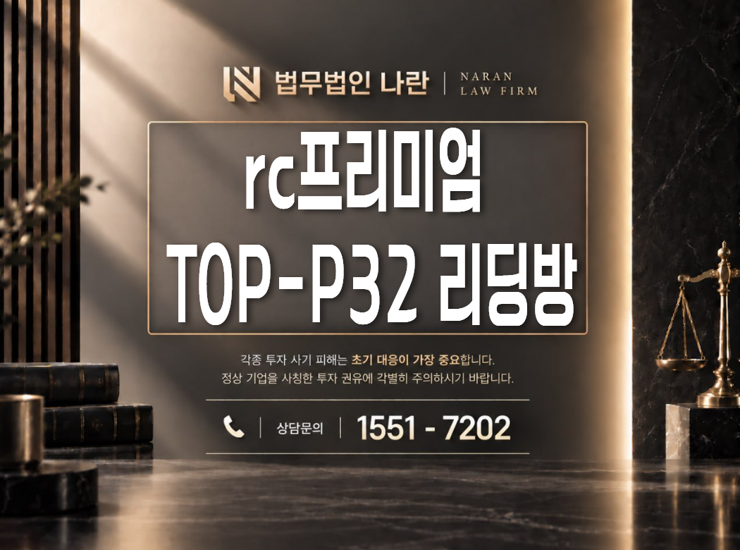 rc프리미엄 TOP-P32 리딩방 사기 사칭 이미지