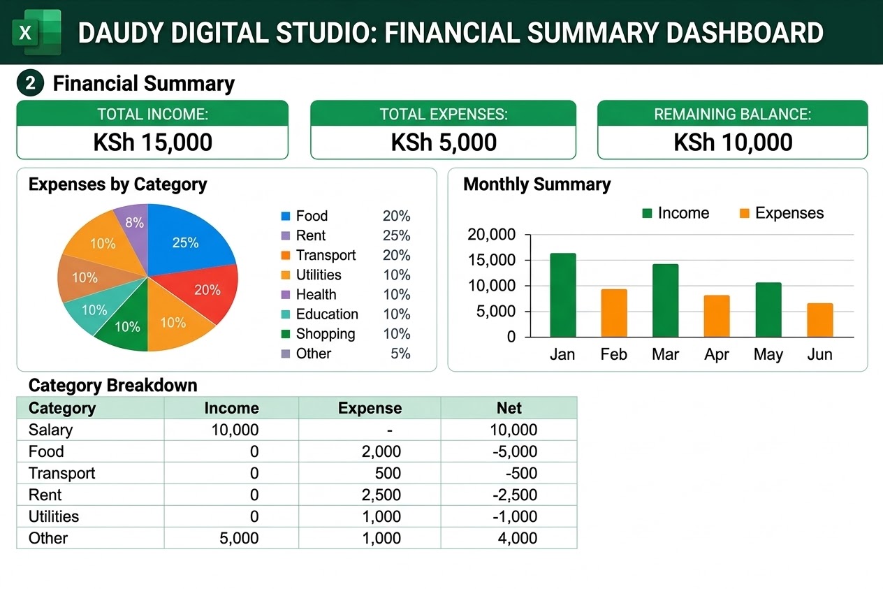 Personal Budget & Expense Tracker-Excel Template thumbnail 4