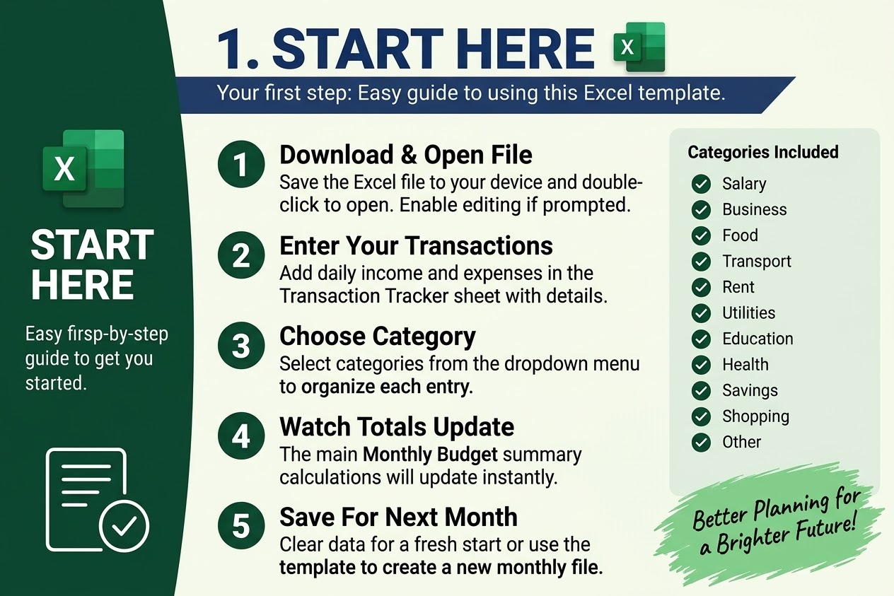 Personal Budget & Expense Tracker-Excel Template thumbnail 5