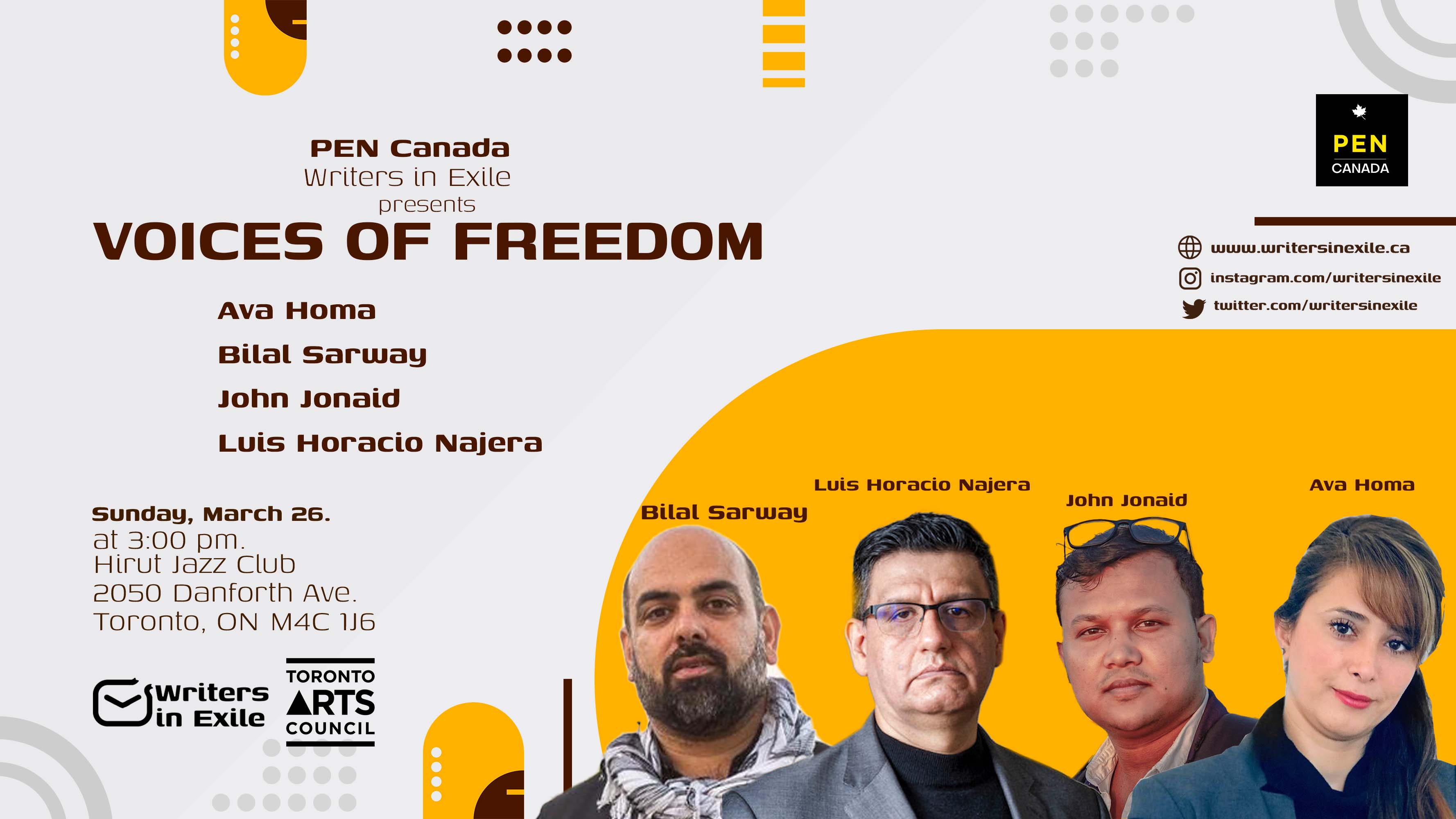 Voices of Freedom reading series