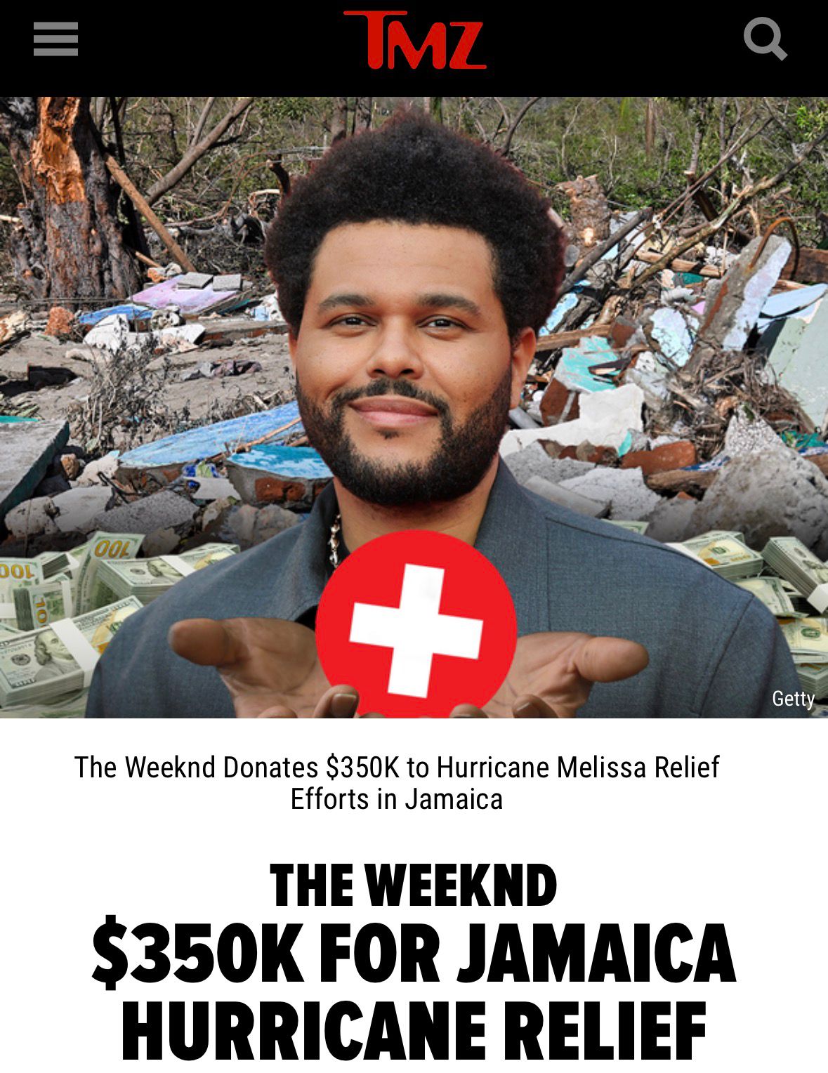 The Weeknd Drops $350K for Jamaica 