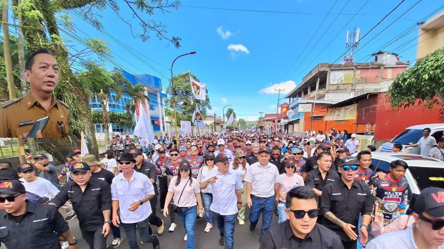 Pasangan WL-MM saat mendaftarkan diri melalui jalur independen pada Sabtu (11/5/2024)