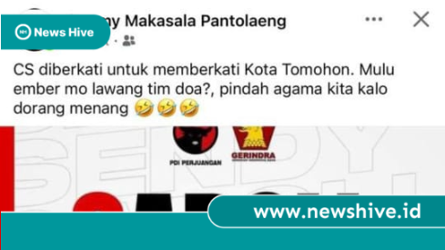 Oknum Stafsus Walikota Tomohon Siap Pindah Agama Jika CS Tak Menang