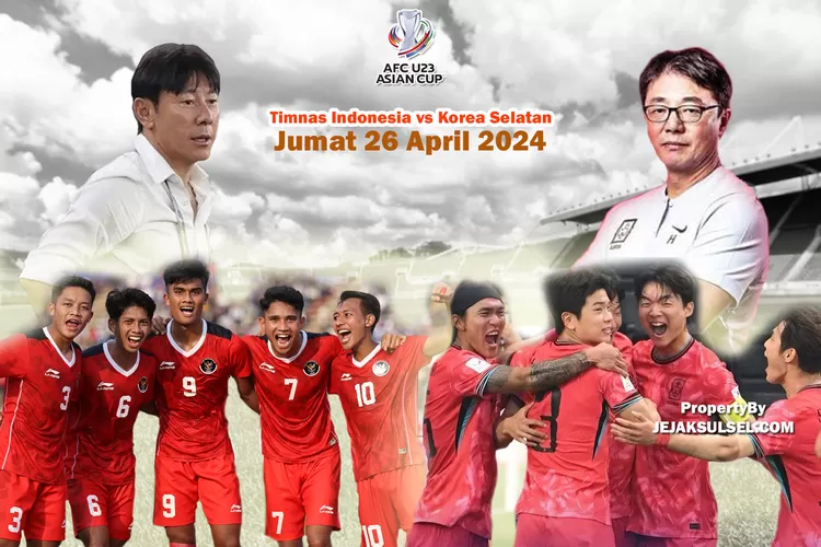 Indonesia VS Korea Selatan : Perang Otak Shin Tae-yong vs Hwang Sun-hong di Perempat Final Piala Asia U23