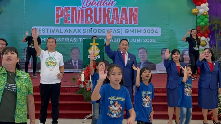 Pembukaan resmi Festival Anak GMIM berlangsung pada Jumat, 28 Juni 2024, di GMIM Inspirasi Tomohon