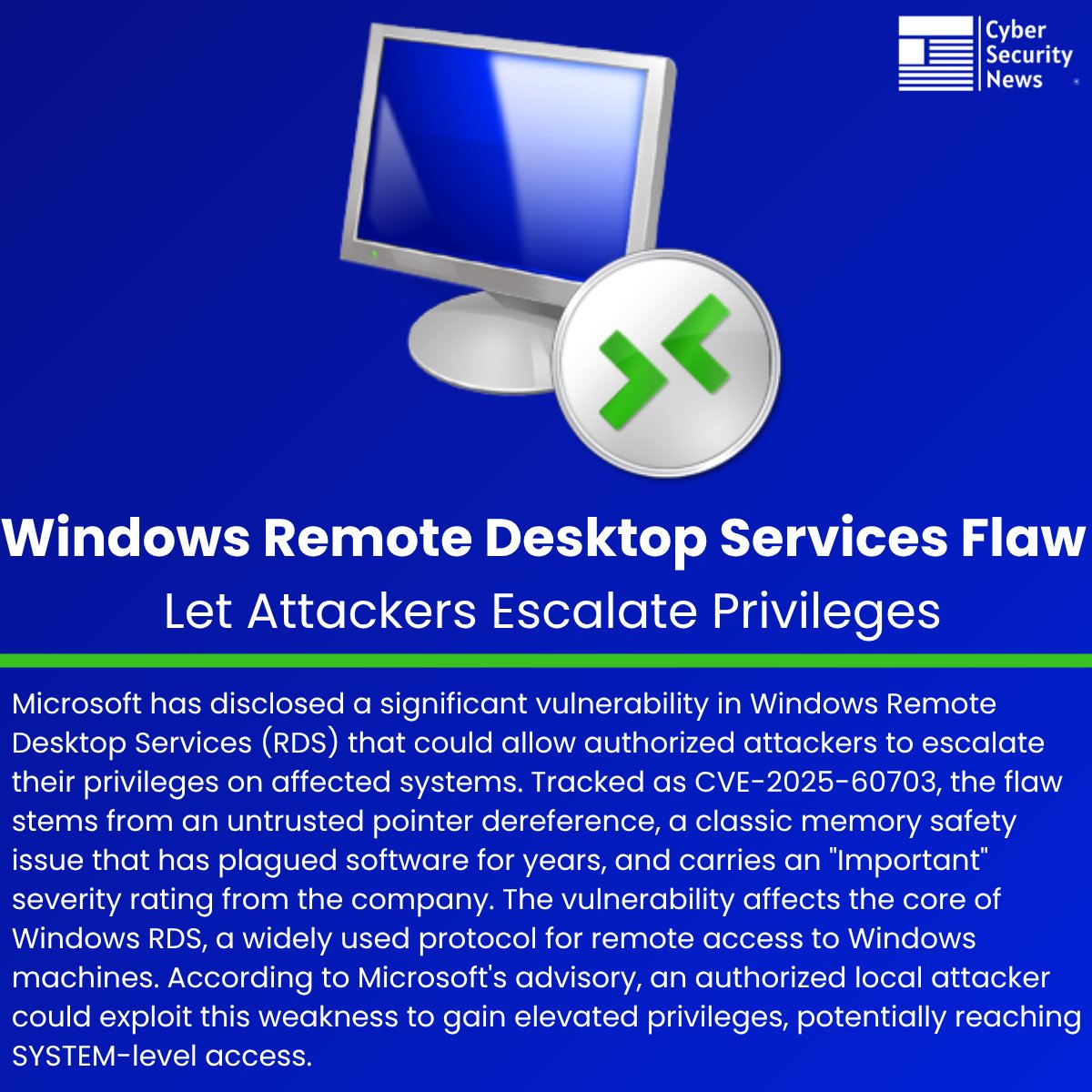 Windows Remote Desktop Services Vulnerability Let Attackers Escalate Privileges