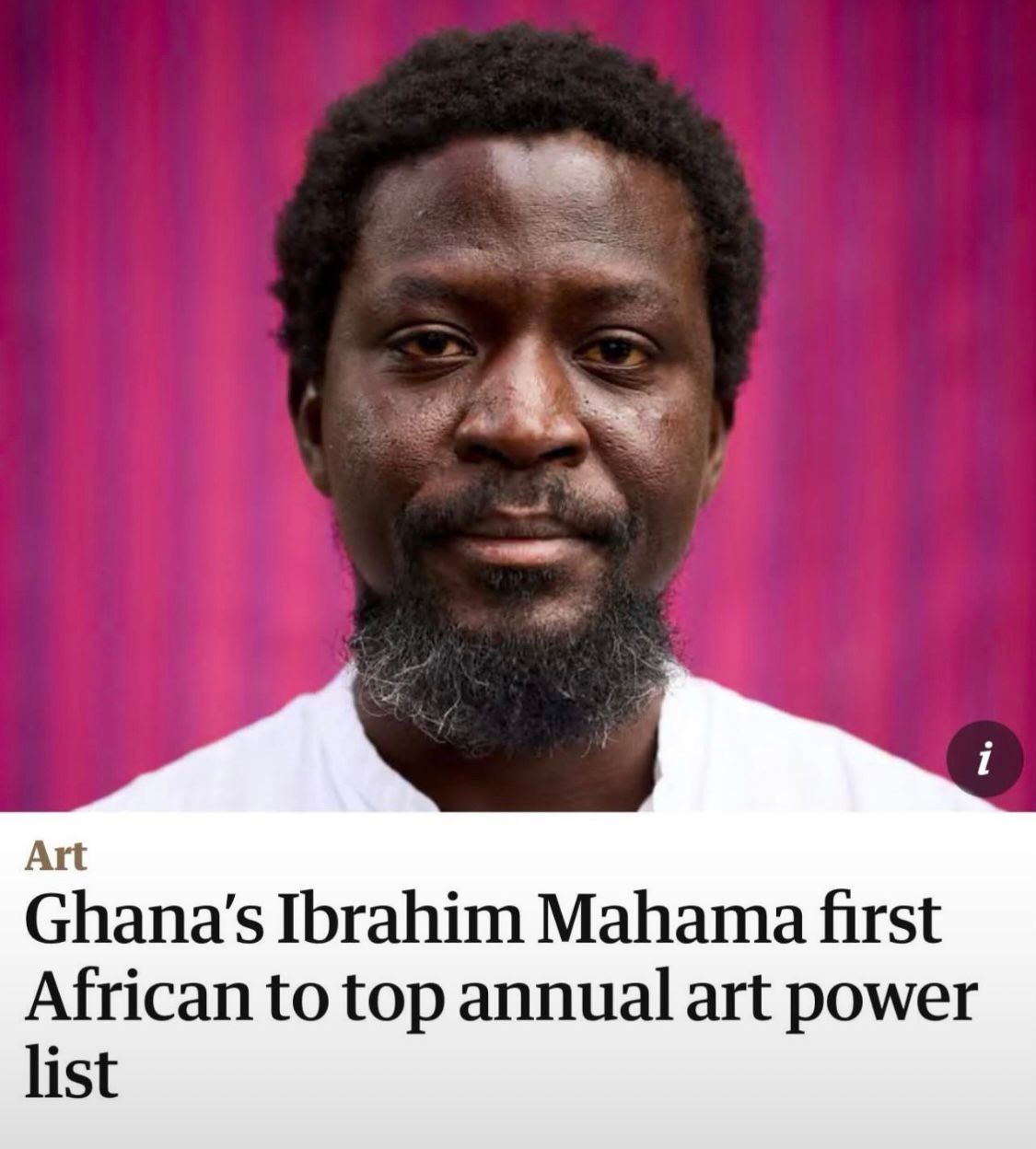 Ghanaian artist Ibrahim Mahama, a KNUST PhD graduate has made history as the first African to top the ArtReview’s prestigious global Power 100 list. 
