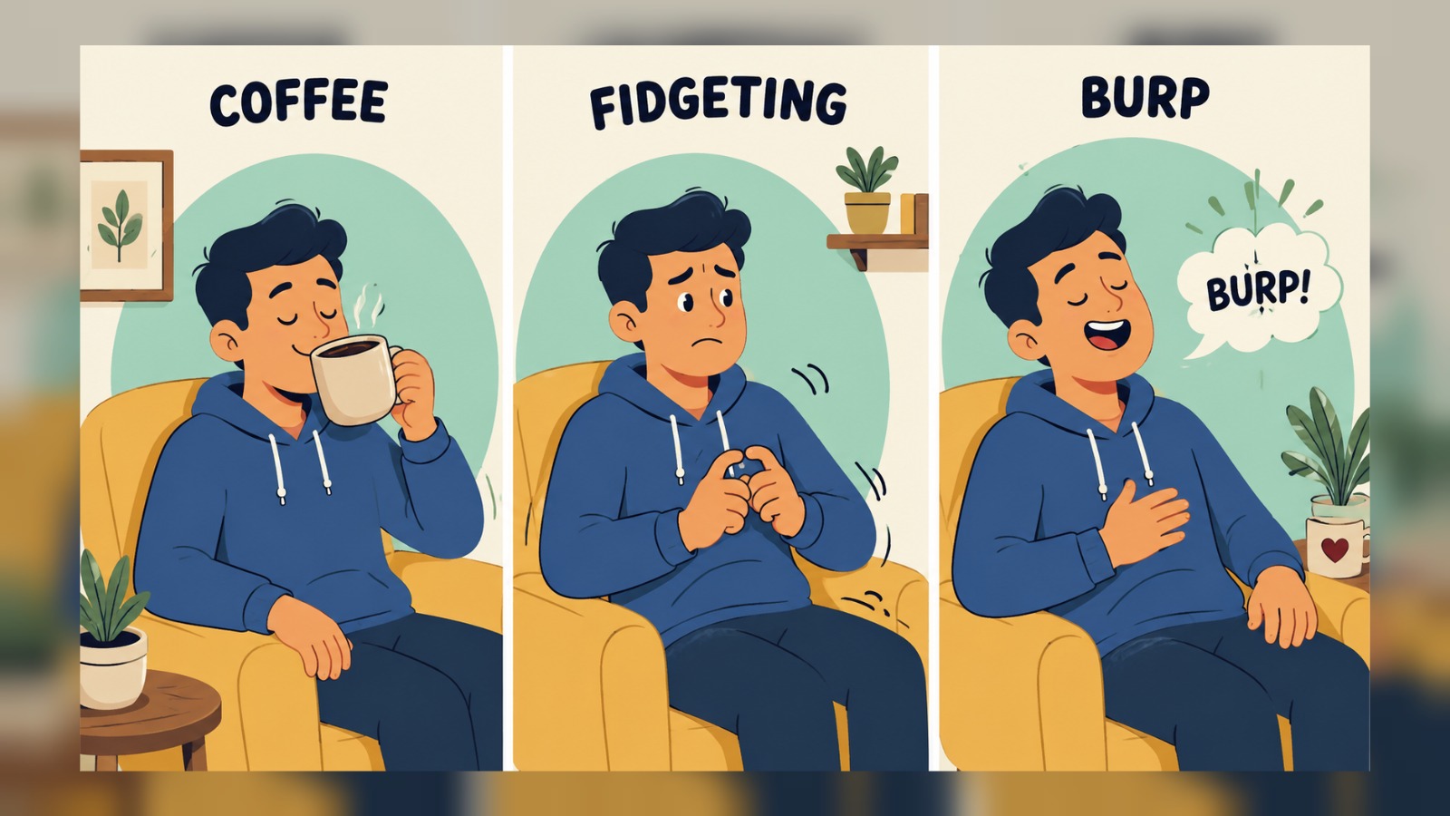 Fidgeting, coffee and burping may offer health benefits