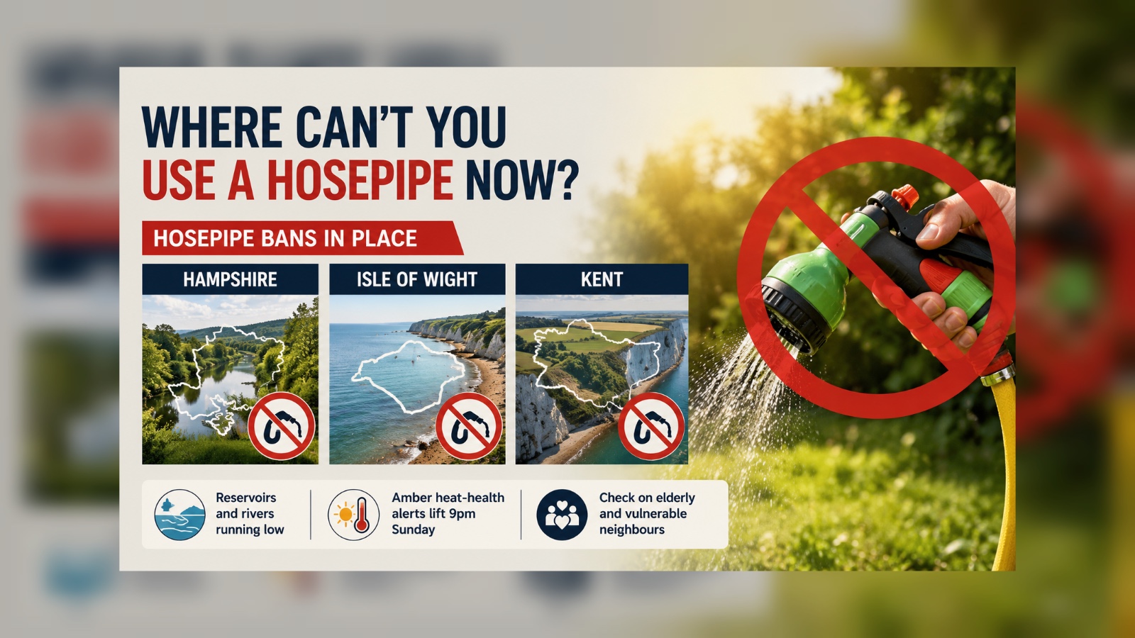 Where can't you use a hosepipe now?
