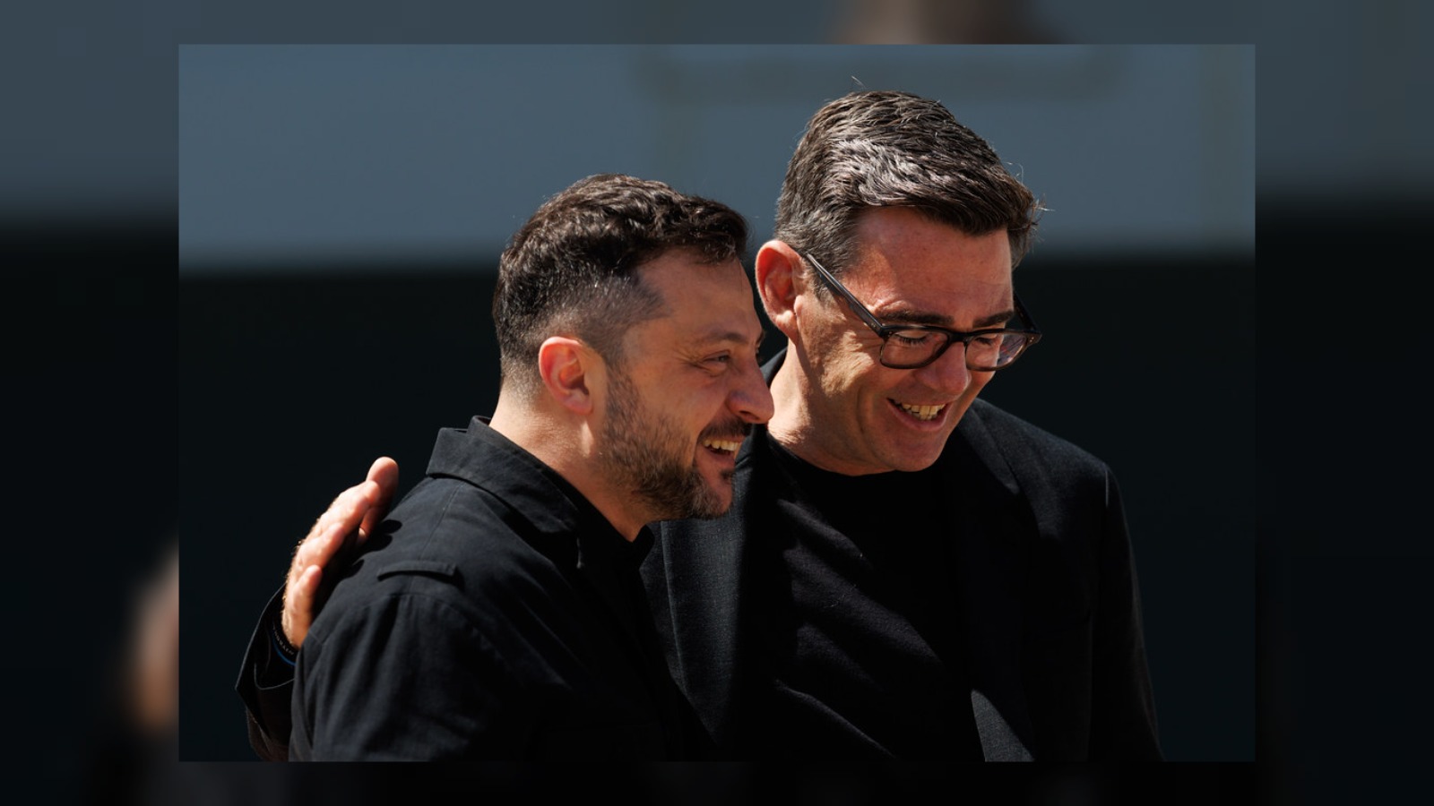 Andy Burnham seen hugging Zelenskyy in first major international event