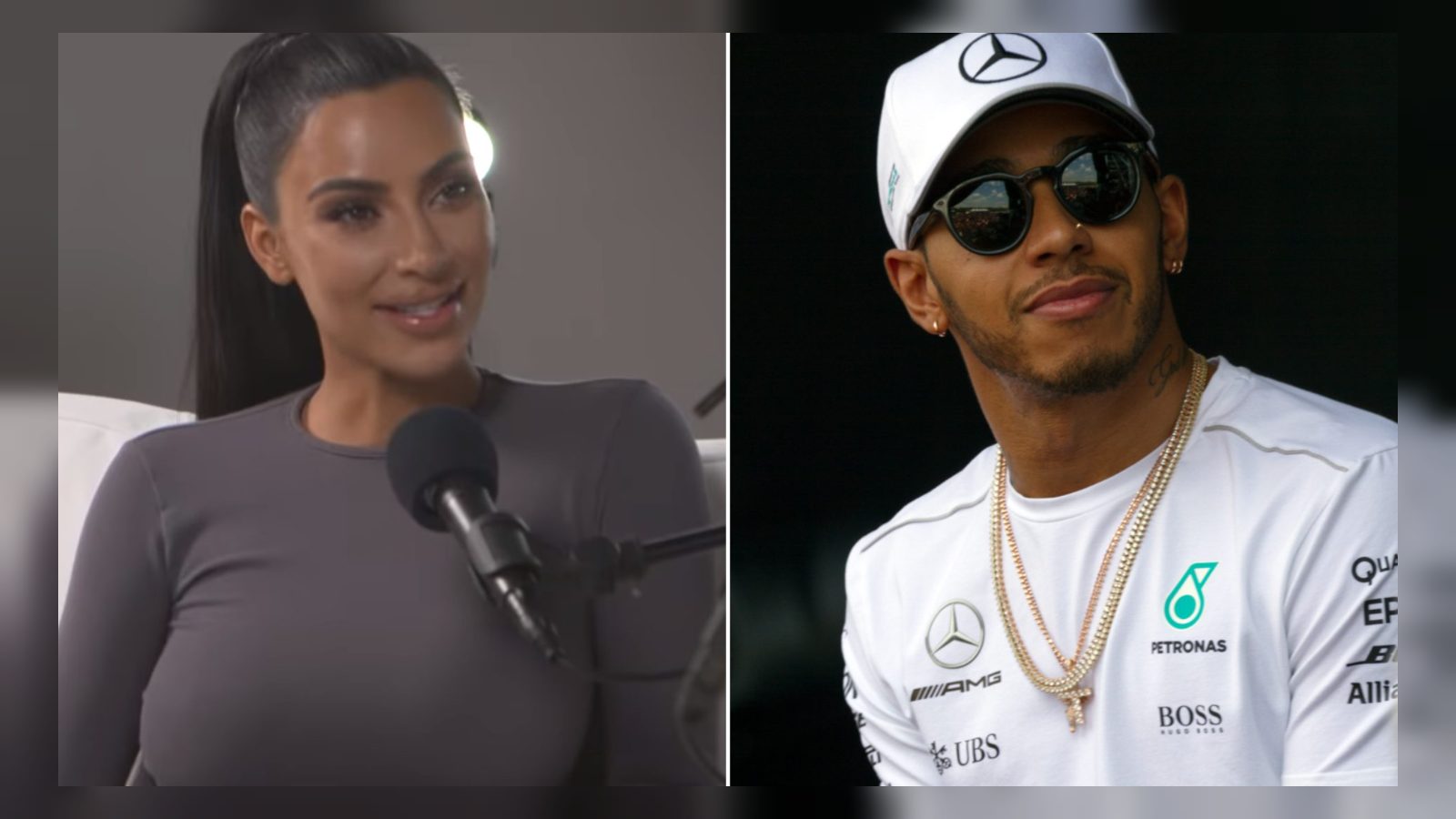 Kim Kardashian and Lewis Hamilton cycle London before SKIMS opening