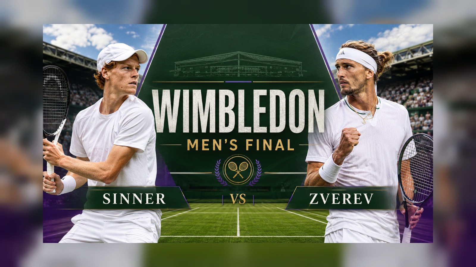 Sinner and Zverev to play Wimbledon men's final today