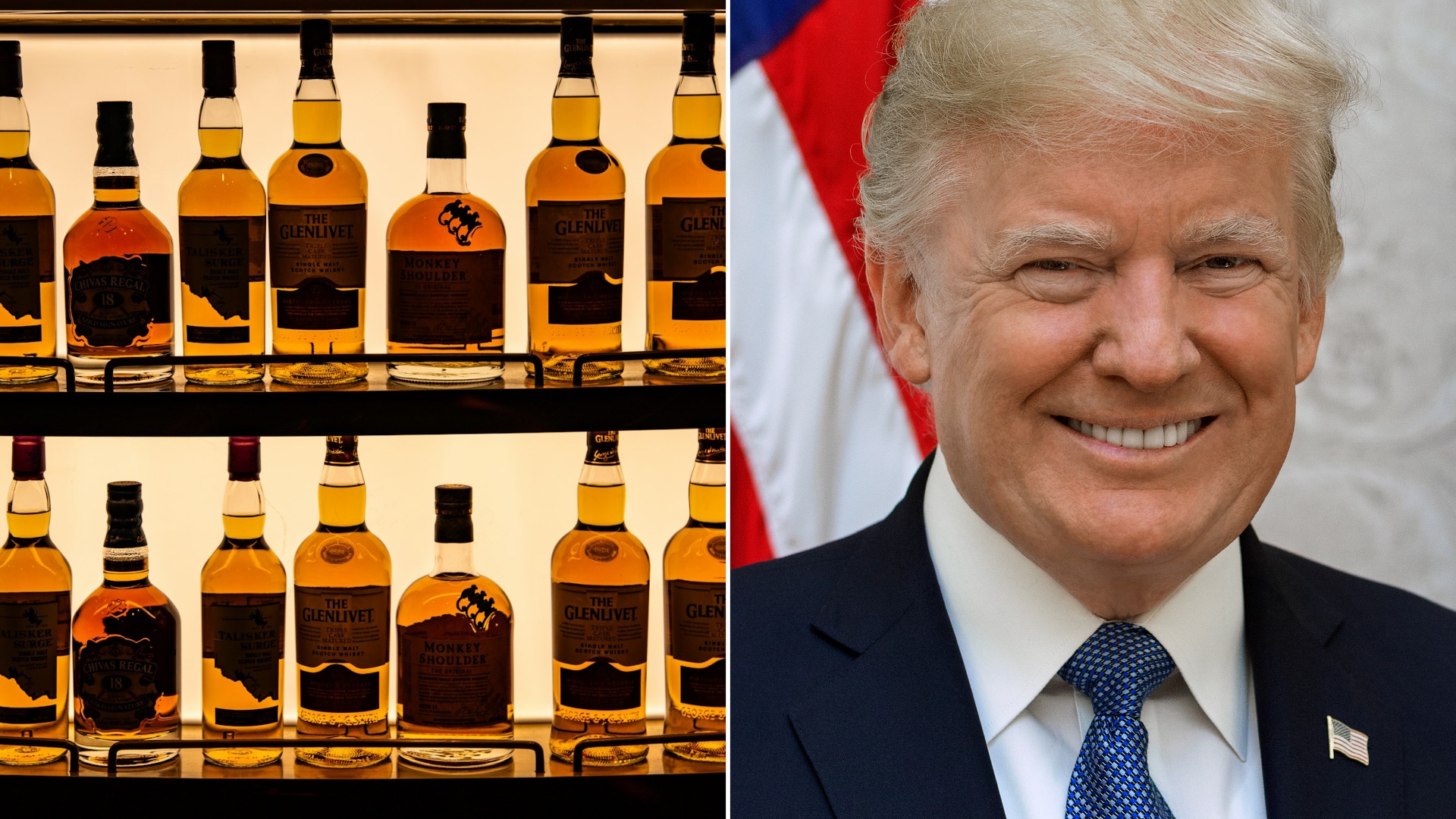 Trump removes 10% tariff on Irish whiskey after Ireland visit