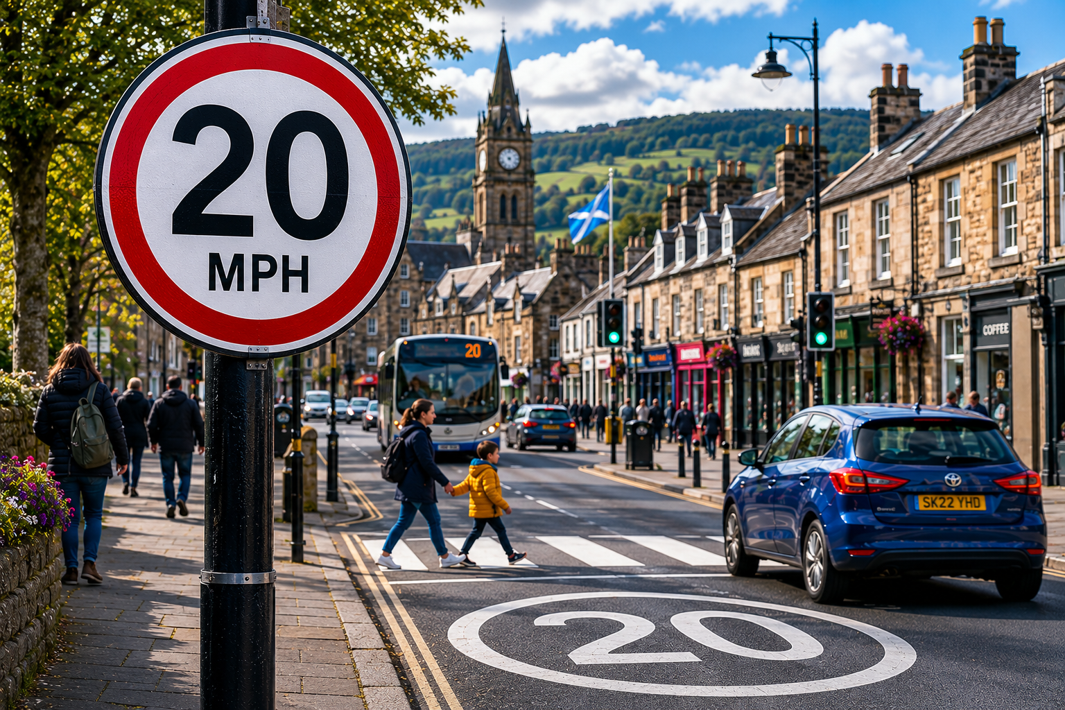 Scottish towns getting 20mph default speed limits