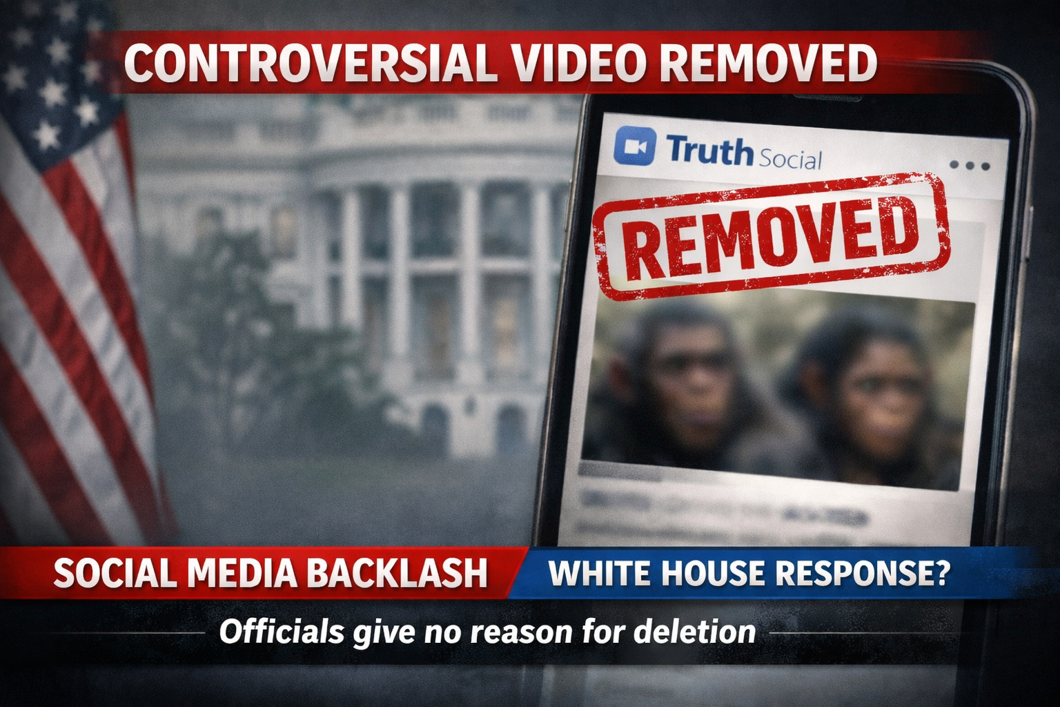 Trump removes offensive video comparing Obamas to apes