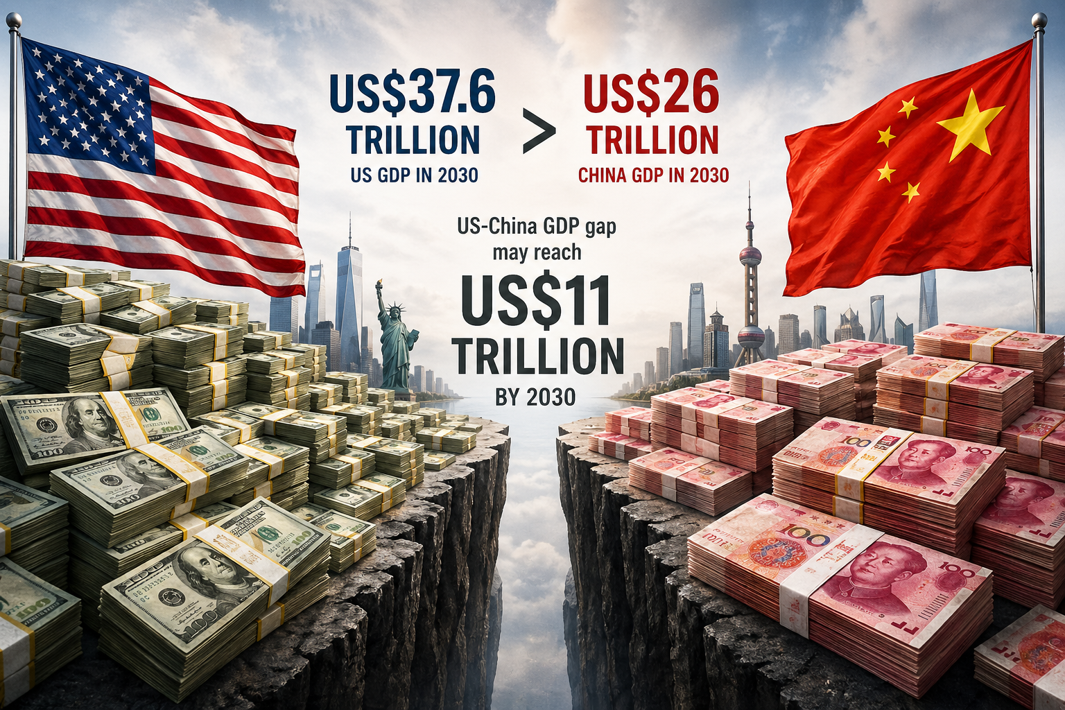 US-China gap may reach $11 trillion