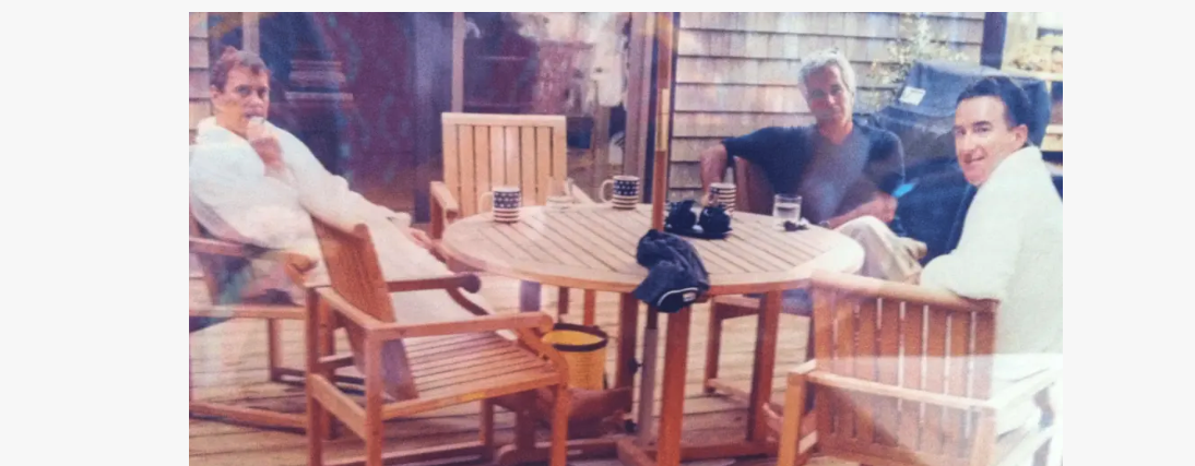 First photo shows Andrew, Mandelson, Epstein together