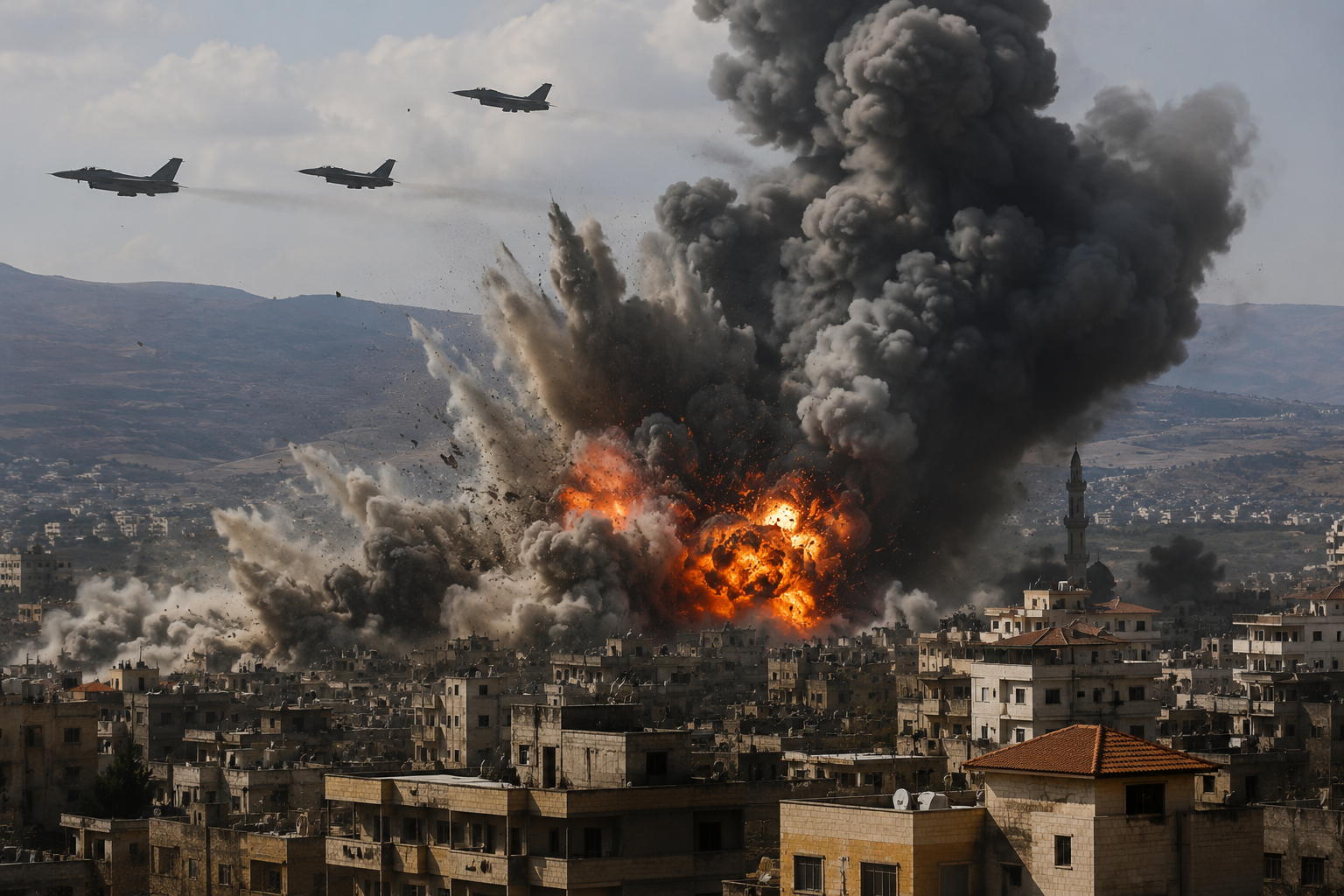 Israel Carries Out 120 Lebanon Air Strikes