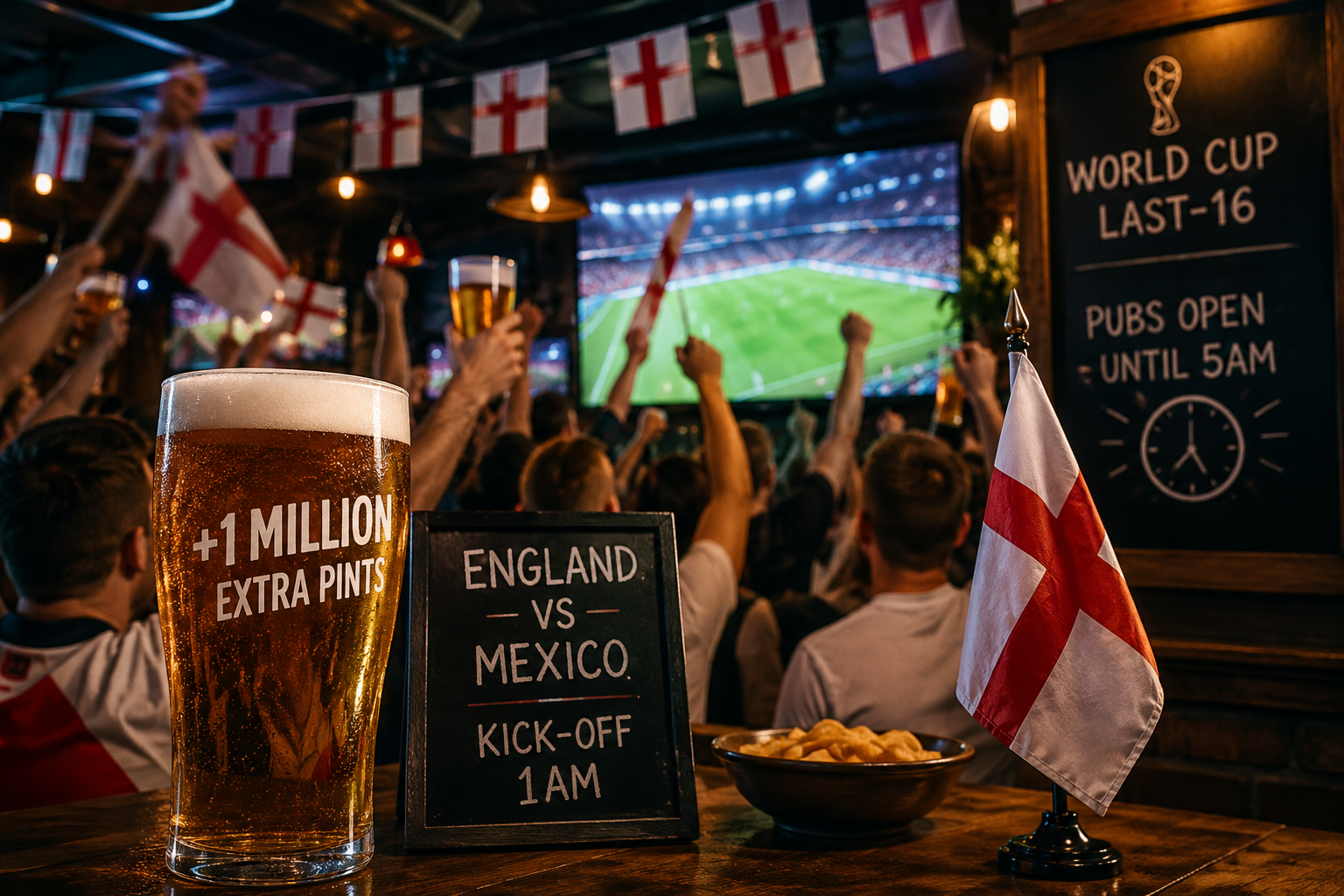 1 Million Extra Pints Expected for England Match