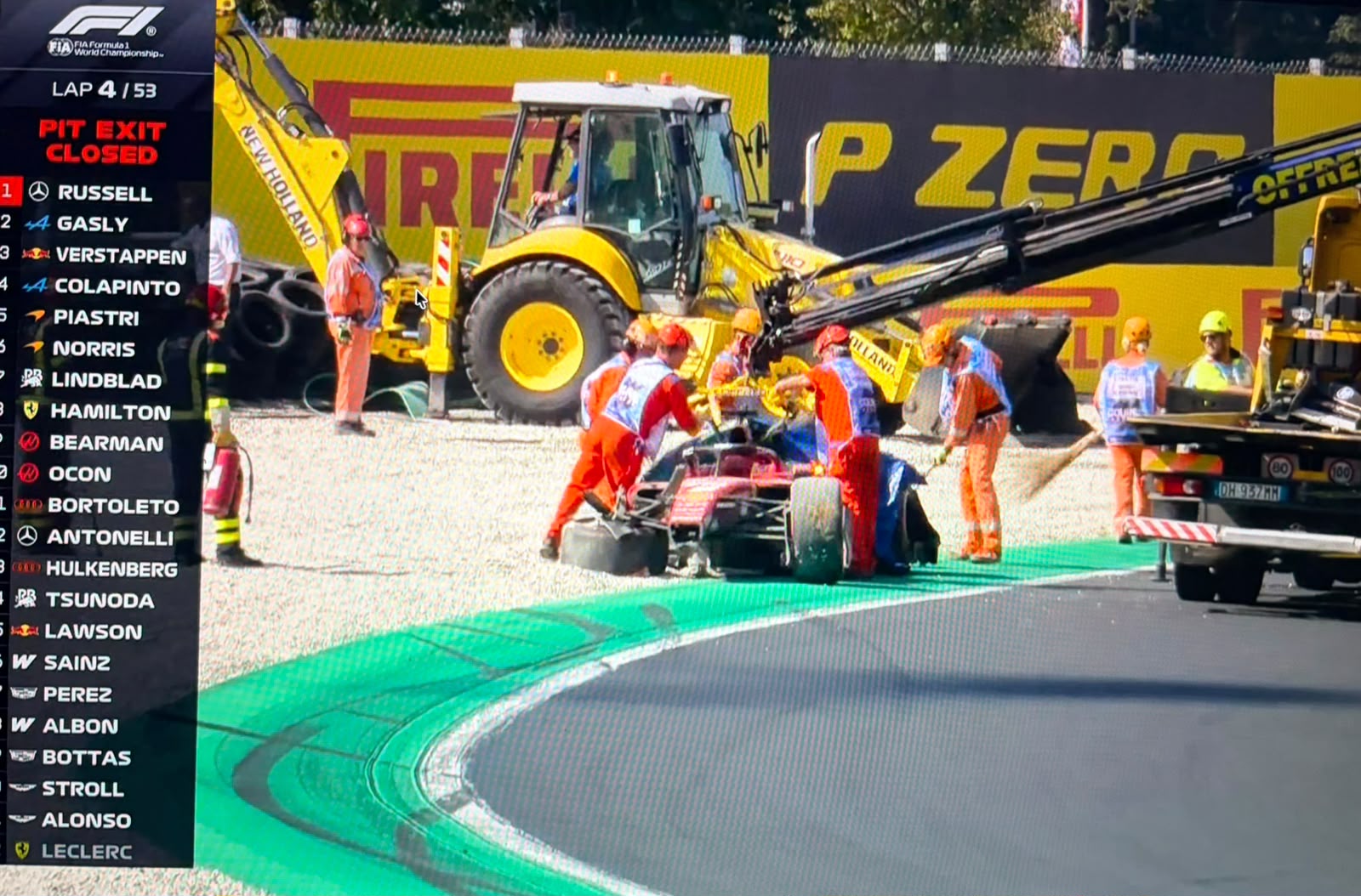 Leclerc Crash Brings Monza Session to a Halt