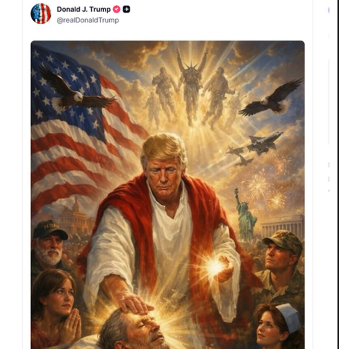 Trump posts Jesus AI image after Pope attack
