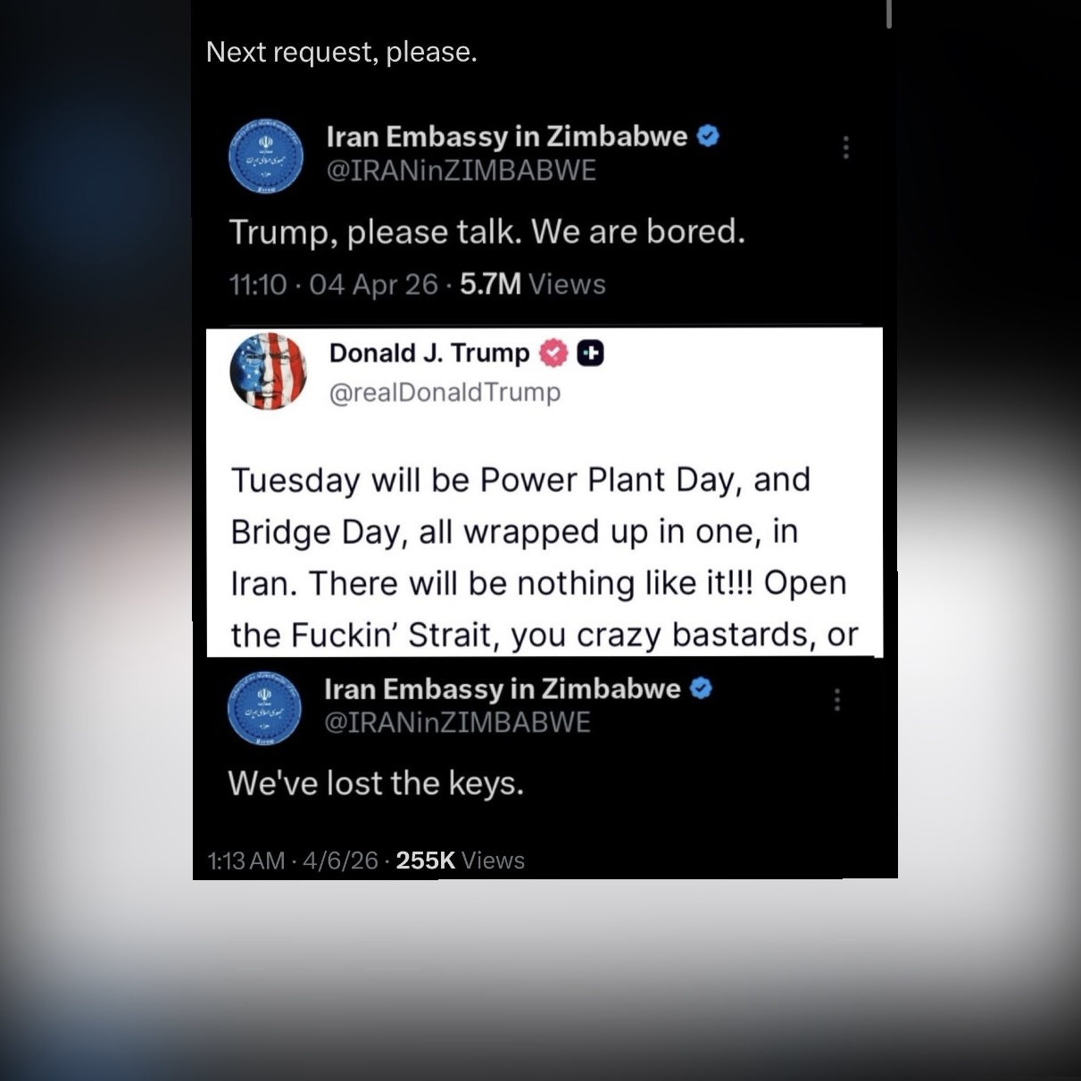 ‘We’ve lost the keys’ - Iran troll Trump over Hormuz