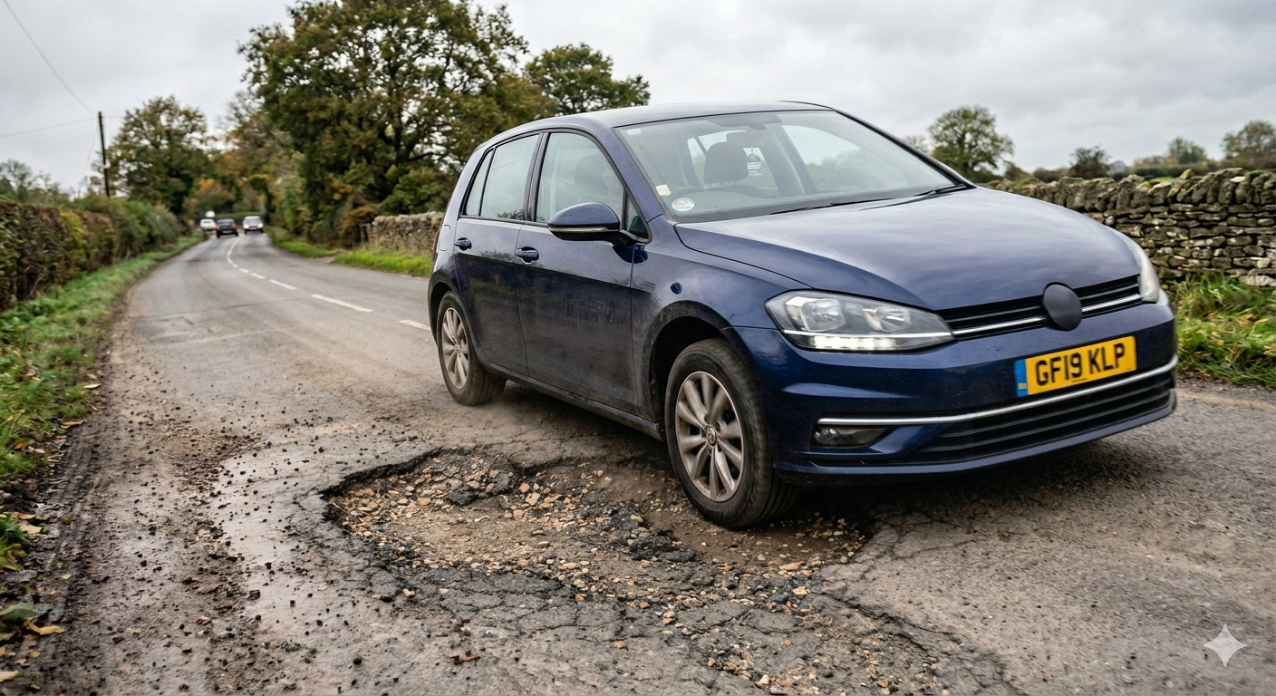 One Million Potholes Trouble Britain's Broken Roads
