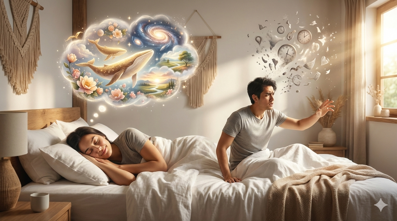 Why dreams vanish moments after we wake?