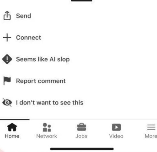 LinkedIn adds button to report AI-generated posts