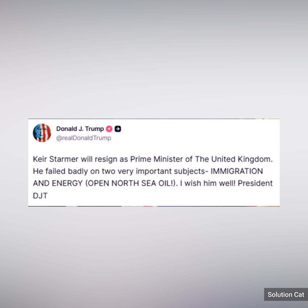 Trump claims Starmer will resign as UK prime minister